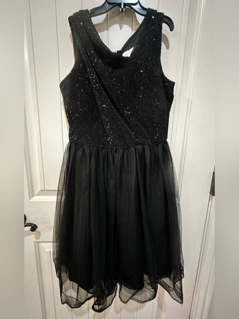 Girl’s Black Sparkle Tulle Party Dress Size 14